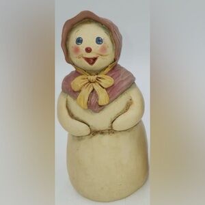 NEW RARE Vintage 1990 Jim Shore Mrs Snowman Snow Lady Figure Figurine Folk Art